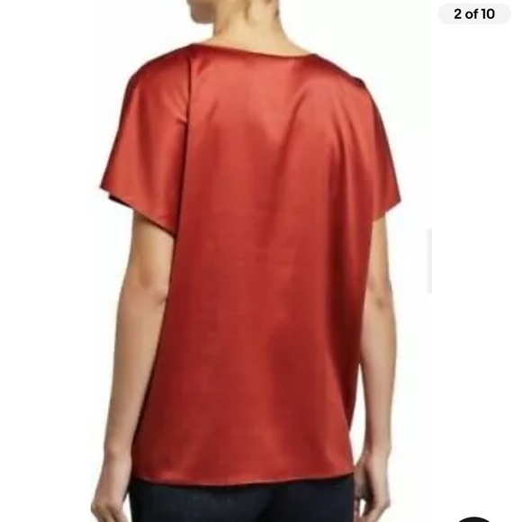 [EILEEN FISHER] Serrano Satin Scoop Neck Blouse - Picture 2 of 11